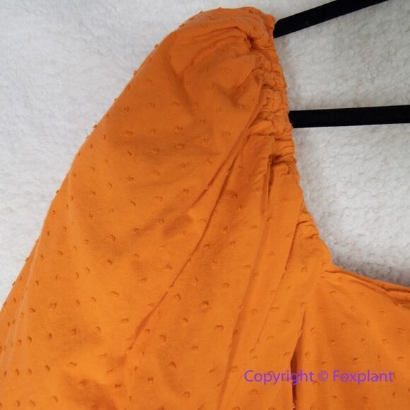 Eloquii swiss dots 100% cotton bubble sleeve dress, plus size 20 - Picture 5 of 16